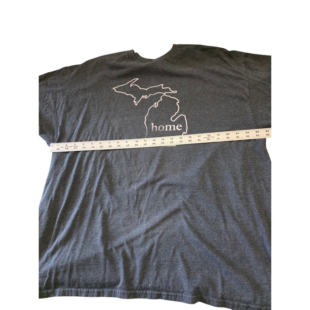 Men's Michigan Home State Graphic T-Shirt Size 2XL Gray Short Sleeve Tee - Picture 5 of 7